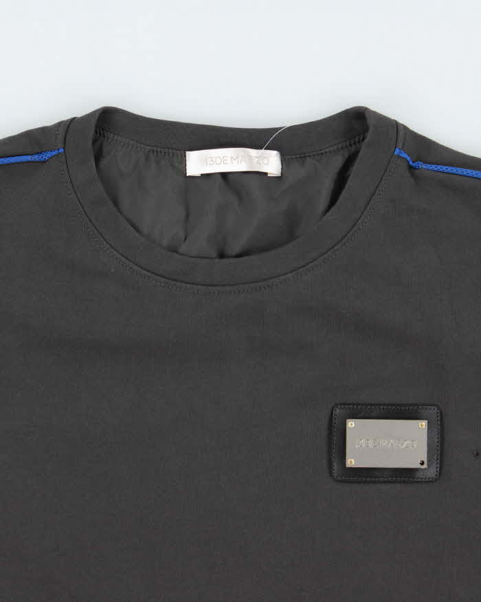 13DE MARZO Heavyweight Panelled Short Sleeve Sweatshirt - L