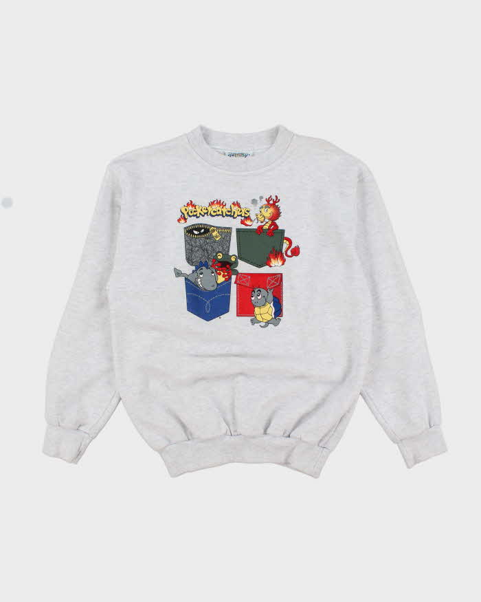 Vintage 90's Pocket Catcheys Graphic Print Sweatshirt - L