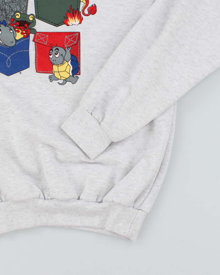 Vintage 90's Pocket Catcheys Graphic Print Sweatshirt - L
