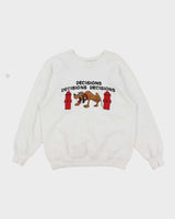 Vintage 90's Dog Decisions Comedy Graphic Print Sweatshirt - L
