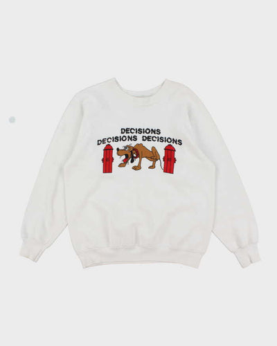 Vintage 90's Dog Decisions Comedy Graphic Print Sweatshirt - L