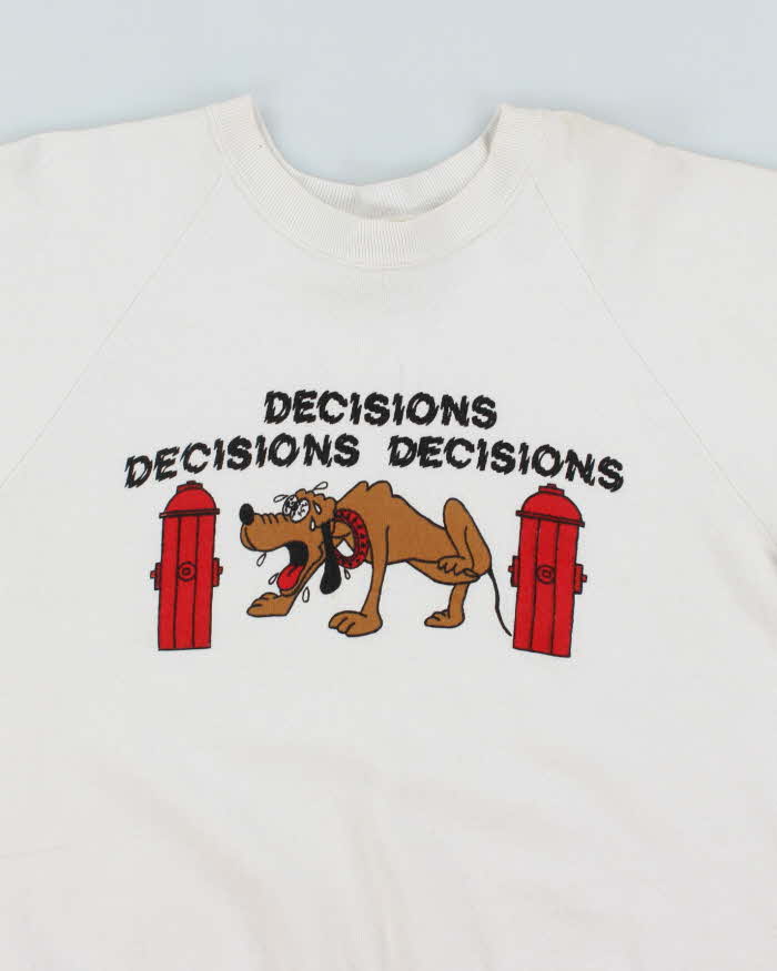 Vintage 90's Dog Decisions Comedy Graphic Print Sweatshirt - L