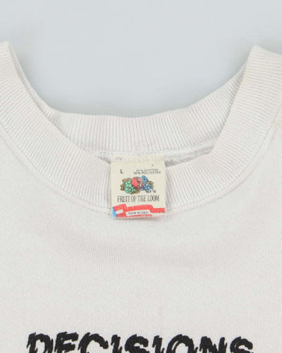 Vintage 90's Dog Decisions Comedy Graphic Print Sweatshirt - L