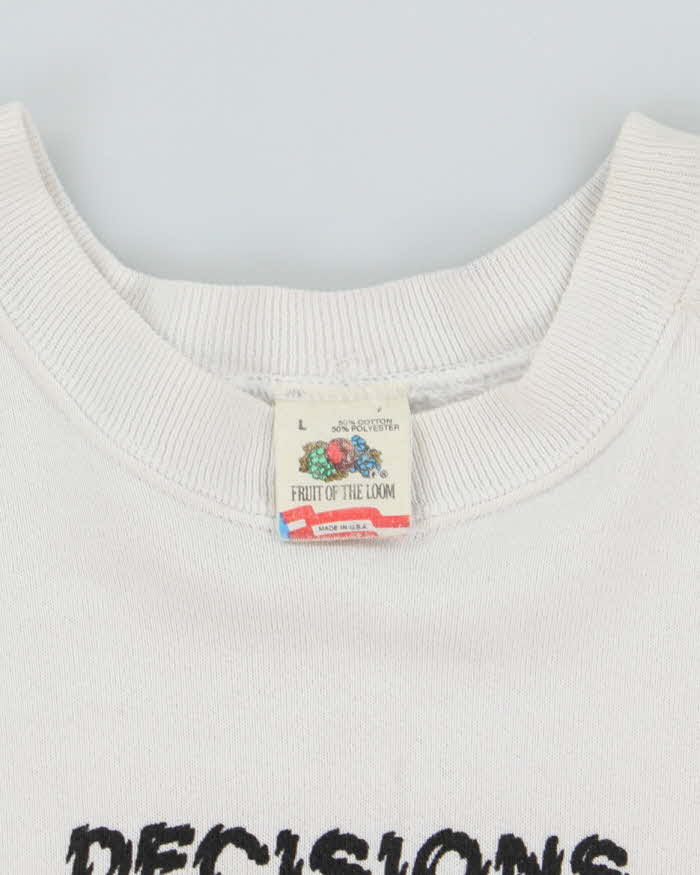 Vintage 90's Dog Decisions Comedy Graphic Print Sweatshirt - L