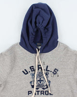 Men's Polo by Ralph Lauren Grey Print Pullover Hoodie - M