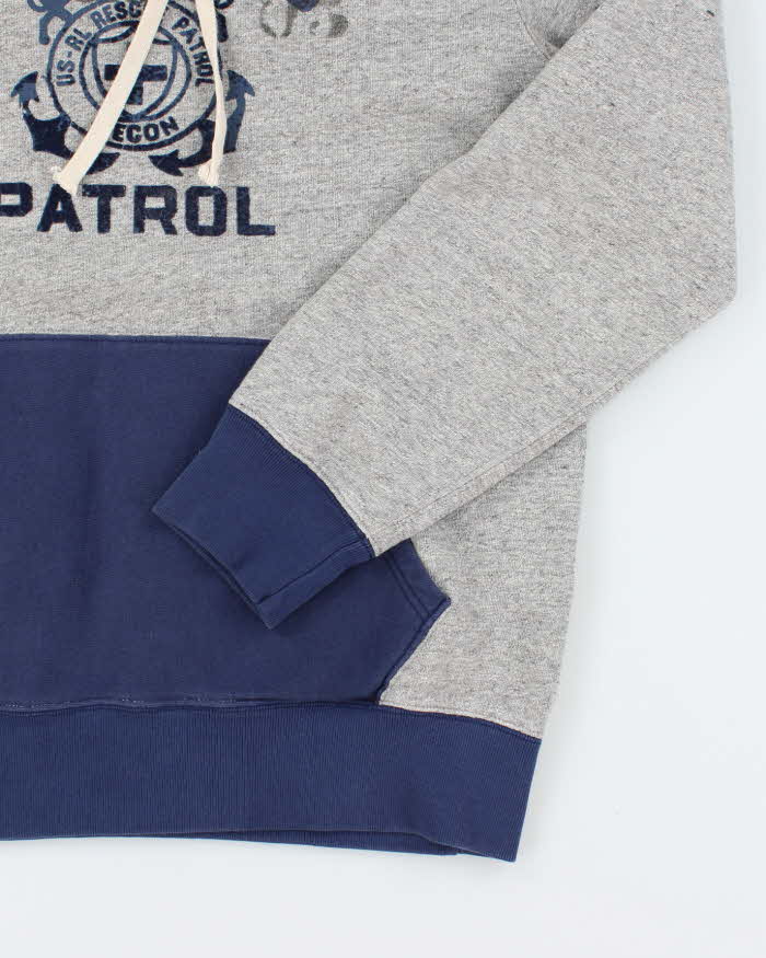 Men's Polo by Ralph Lauren Grey Print Pullover Hoodie - M
