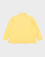 Men's Polo by Ralph Lauren Quarter Zip Yellow Sweatshirt - XXL