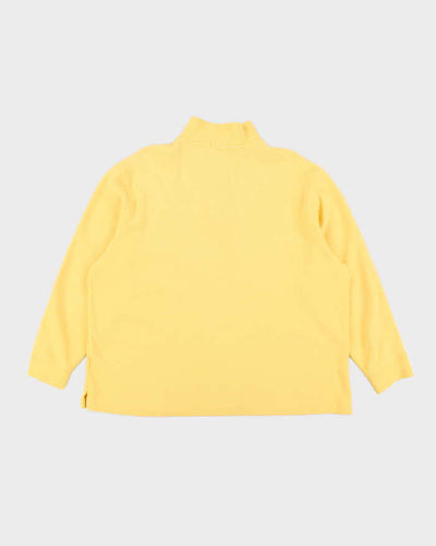 Men's Polo by Ralph Lauren Quarter Zip Yellow Sweatshirt - XXL