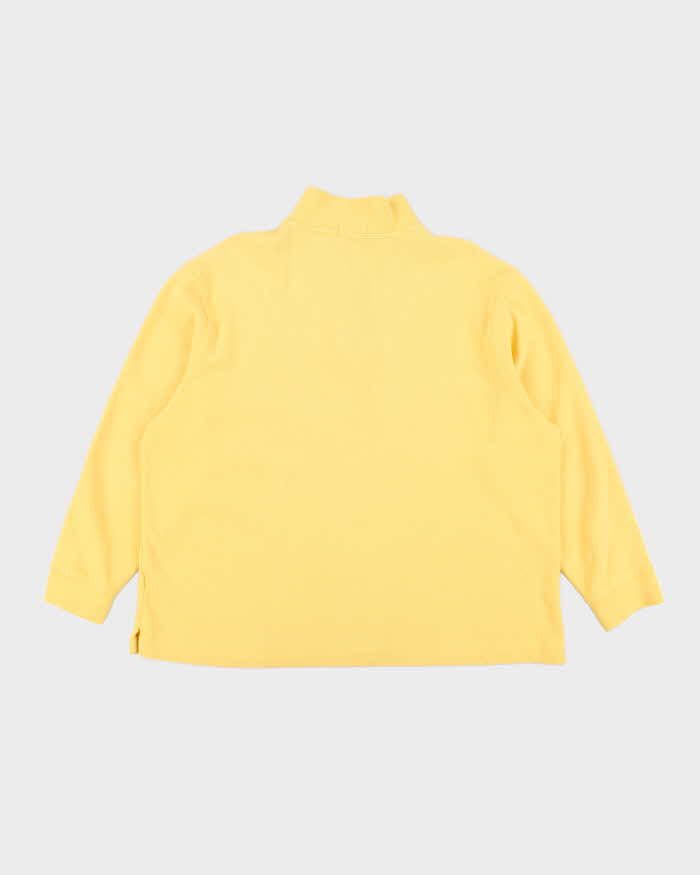 Men's Polo by Ralph Lauren Quarter Zip Yellow Sweatshirt - XXL