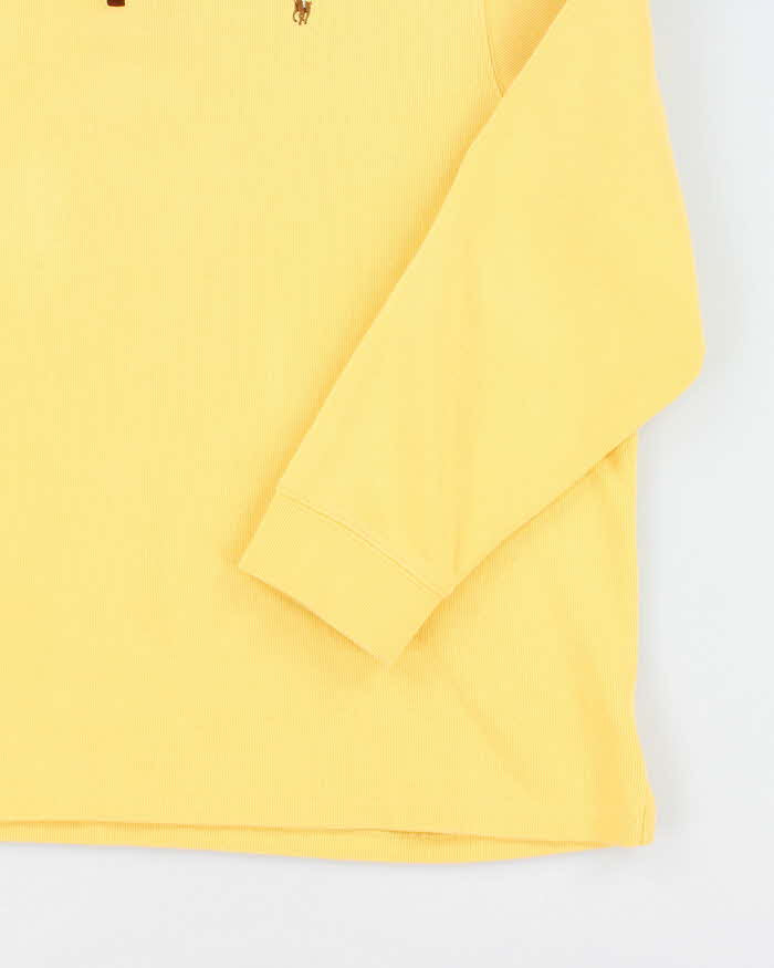 Men's Polo by Ralph Lauren Quarter Zip Yellow Sweatshirt - XXL