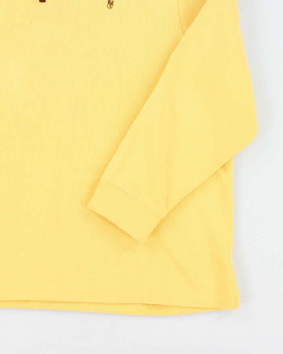 Men's Polo by Ralph Lauren Quarter Zip Yellow Sweatshirt - XXL