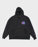 Vintage 2000's Champion Big Patch Logo Heavyweight Hoodie - L