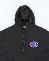 Vintage 2000's Champion Big Patch Logo Heavyweight Hoodie - L
