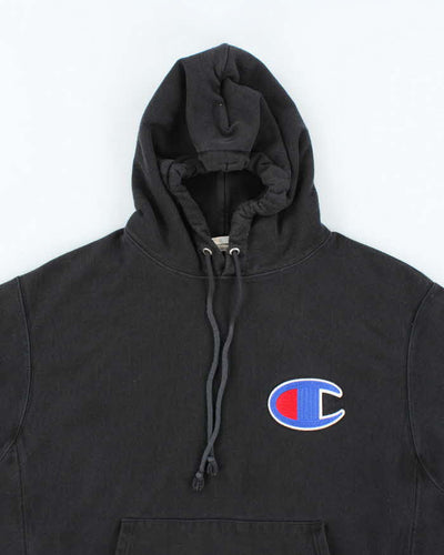 Vintage 2000's Champion Big Patch Logo Heavyweight Hoodie - L