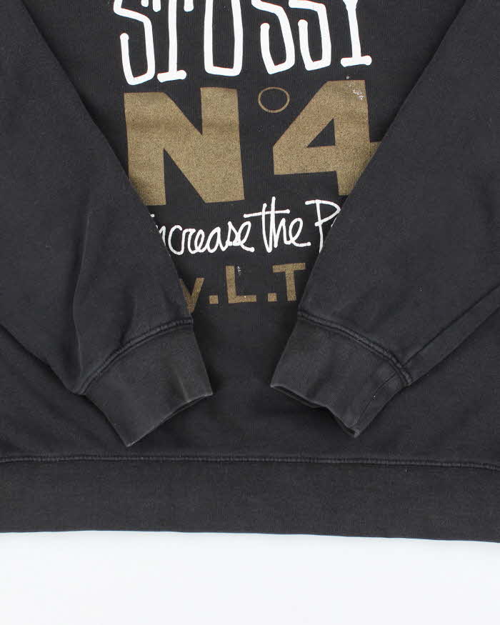 Vintage Y2K Stussy Increase the Peace Graphic Sweatshirt - L