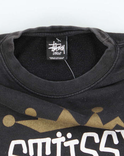 Vintage Y2K Stussy Increase the Peace Graphic Sweatshirt - L