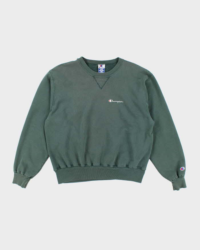 Vintage Y2K Champion Embroidered Logo Faded Sweatshirt - XL
