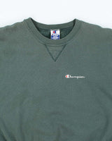 Vintage Y2K Champion Embroidered Logo Faded Sweatshirt - XL
