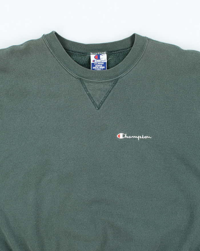 Vintage Y2K Champion Embroidered Logo Faded Sweatshirt - XL