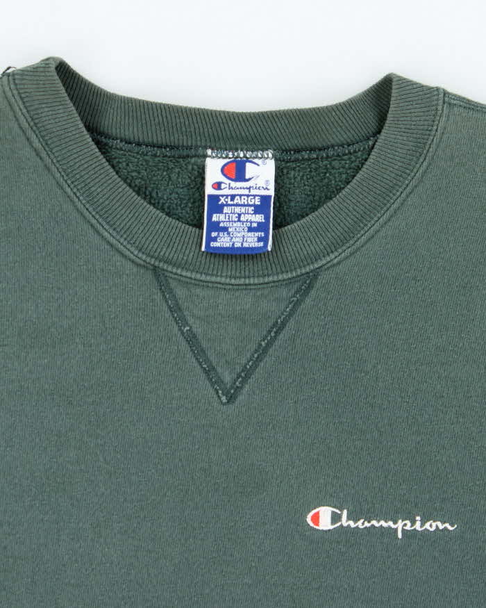 Vintage Y2K Champion Embroidered Logo Faded Sweatshirt - XL