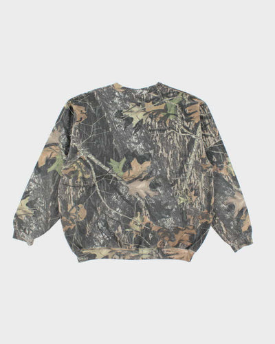 Vintage Y2K Real Camouflage Oversized Sweatshirt - L
