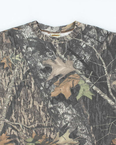 Vintage Y2K Real Camouflage Oversized Sweatshirt - L