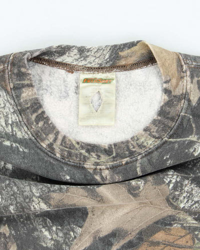 Vintage Y2K Real Camouflage Oversized Sweatshirt - L