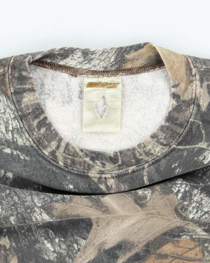 Vintage Y2K Real Camouflage Oversized Sweatshirt - L