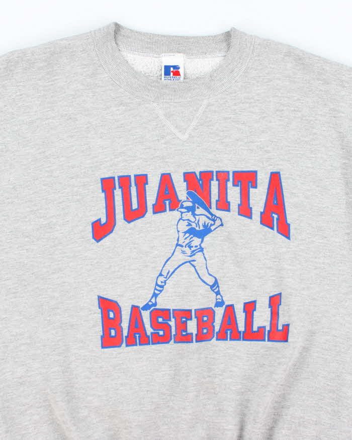 Vintage Y2K Russell Athletic Juanita Baseball Graphic Sweatshirt - L