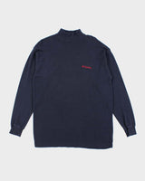 Vintage 90's Columbia Embroidered Logo Moc Neck Sweatshirt - XL