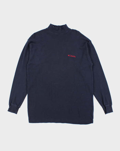 Vintage 90's Columbia Embroidered Logo Moc Neck Sweatshirt - XL