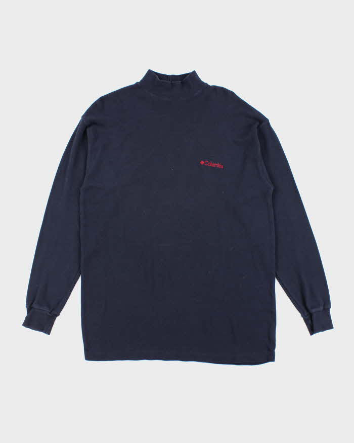 Vintage 90's Columbia Embroidered Logo Moc Neck Sweatshirt - XL