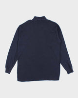 Vintage 90's Columbia Embroidered Logo Moc Neck Sweatshirt - XL