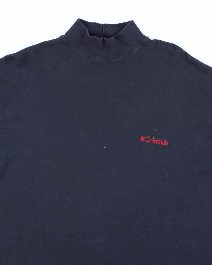 Vintage 90's Columbia Embroidered Logo Moc Neck Sweatshirt - XL