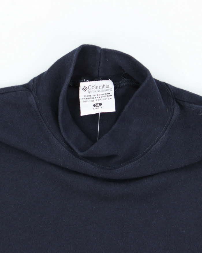 Vintage 90's Columbia Embroidered Logo Moc Neck Sweatshirt - XL