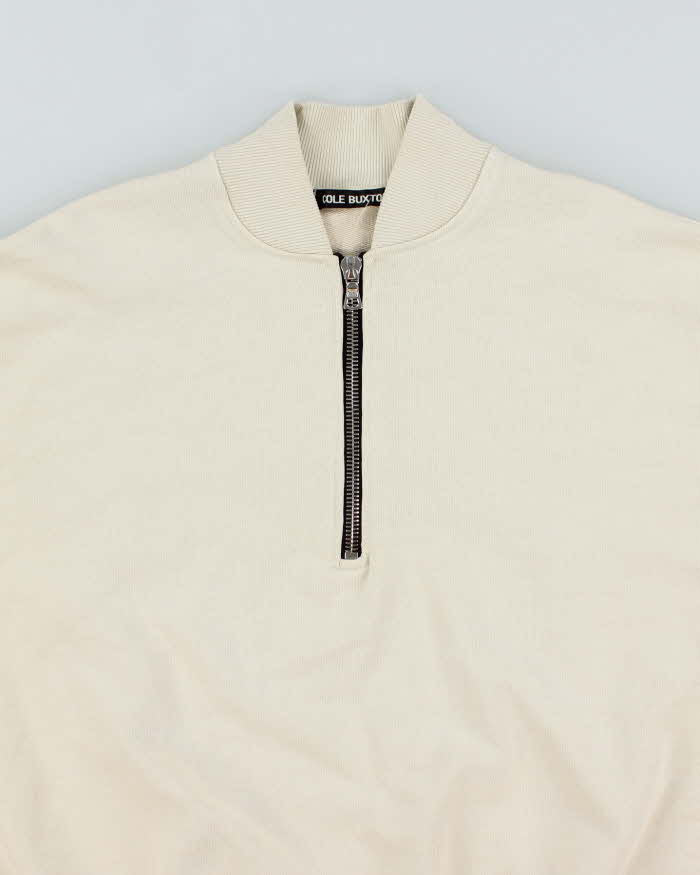 Cole Buxton Heavyweight Quarter Zip Warm Up Sweatshirt - M