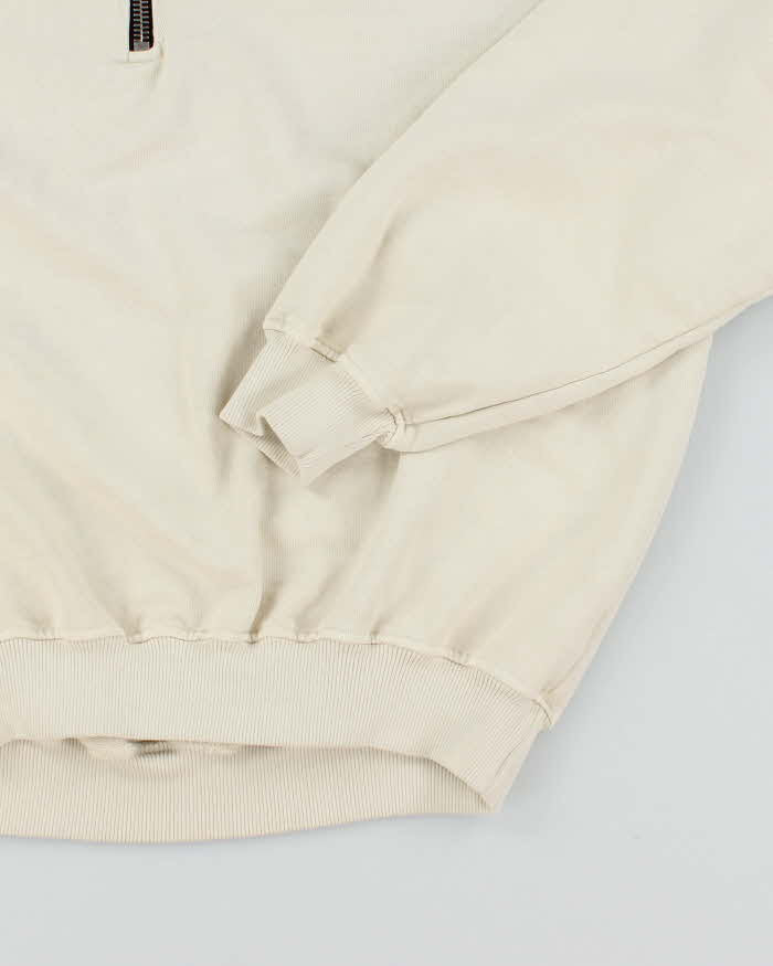 Cole Buxton Heavyweight Quarter Zip Warm Up Sweatshirt - M
