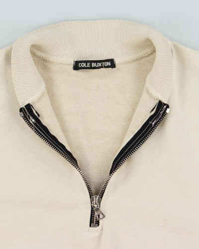 Cole Buxton Heavyweight Quarter Zip Warm Up Sweatshirt - M