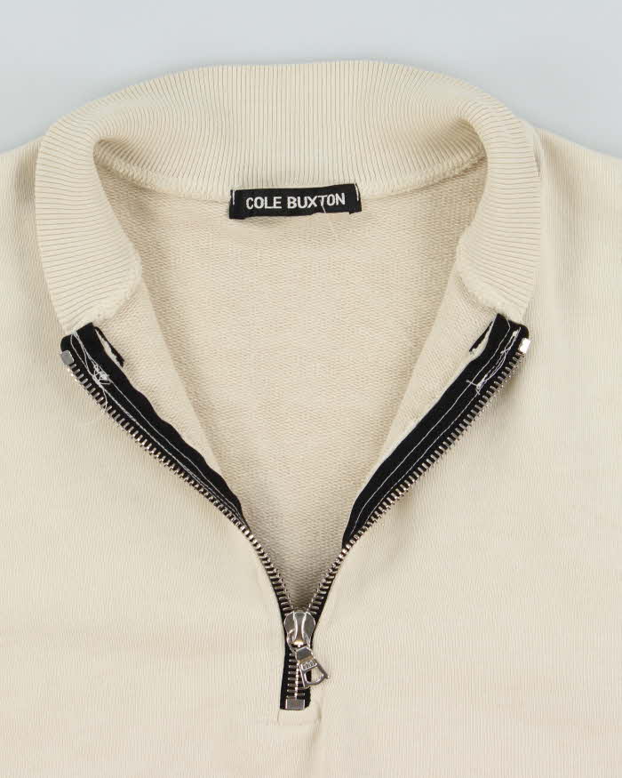 Cole Buxton Heavyweight Quarter Zip Warm Up Sweatshirt - M