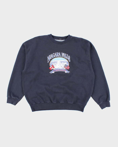 Vintage 90's Niagara Falls Embroidered Oversized Sweatshirt - XL