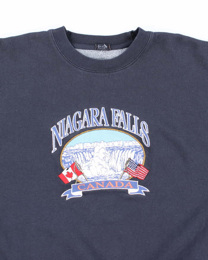 Vintage 90's Niagara Falls Embroidered Oversized Sweatshirt - XL
