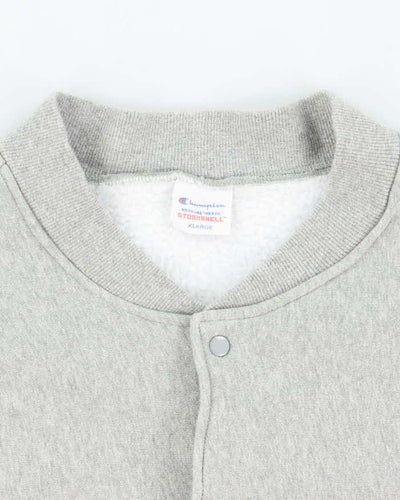 Vintage 90's Champion Snap Button Sweatshirt - XL