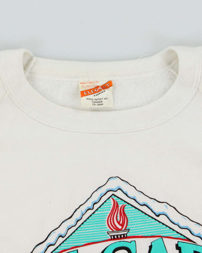 Vintage 80's Calgary Ski Graphic Print Sweatshirt - XL