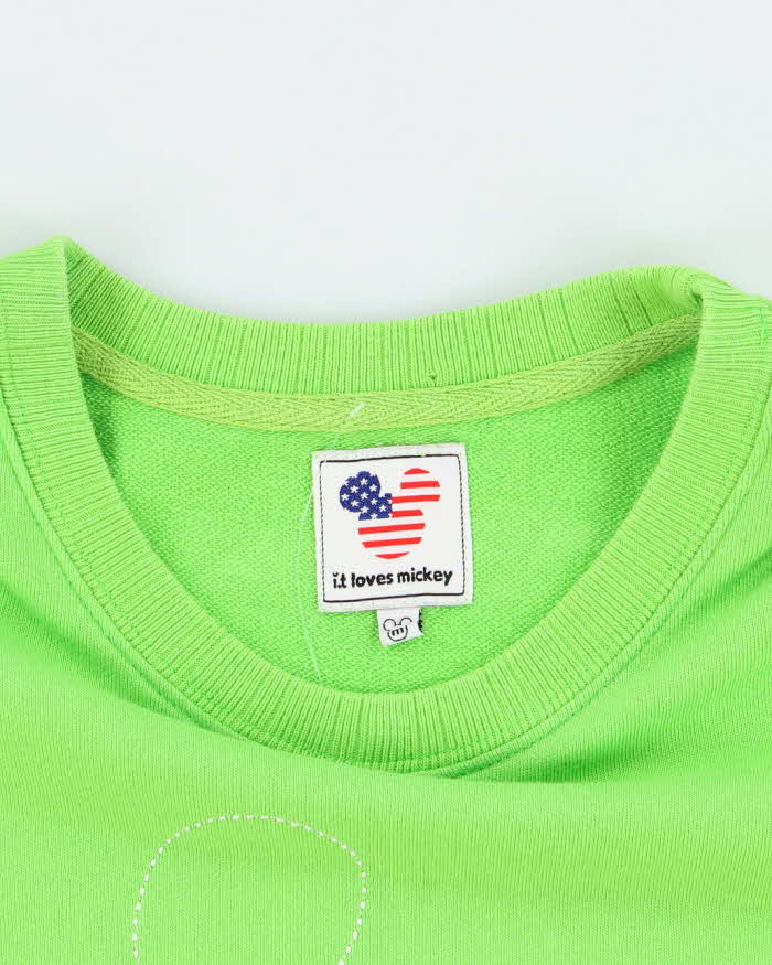 Vintage Y2K Disney Mickey Mouse Embroidered Short Sleeve Sweatshirt - S