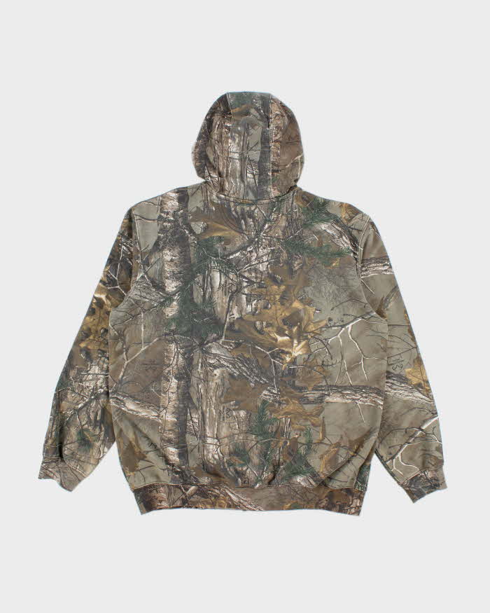 Vintage Carhartt Heavyweight Oversized Camouflage Zip Up Hoodie - L