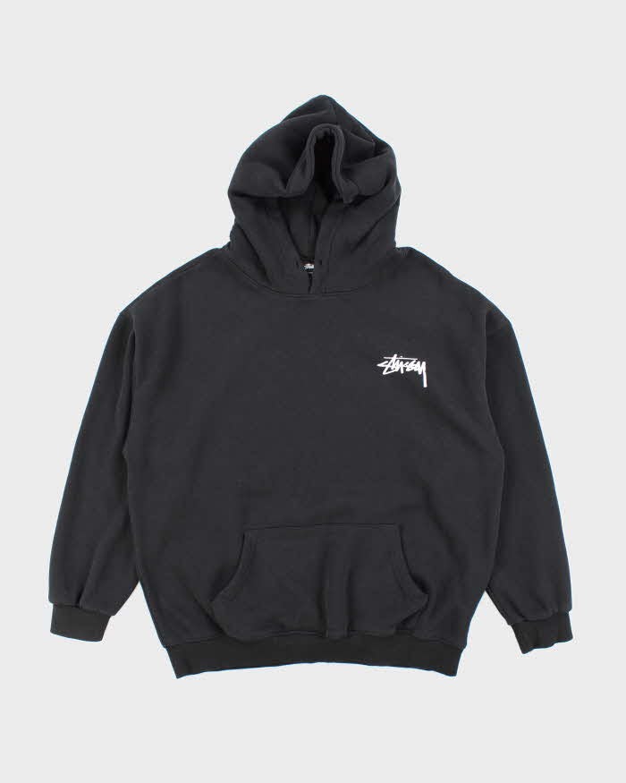Vintage Stussy Black Hoodie - XL