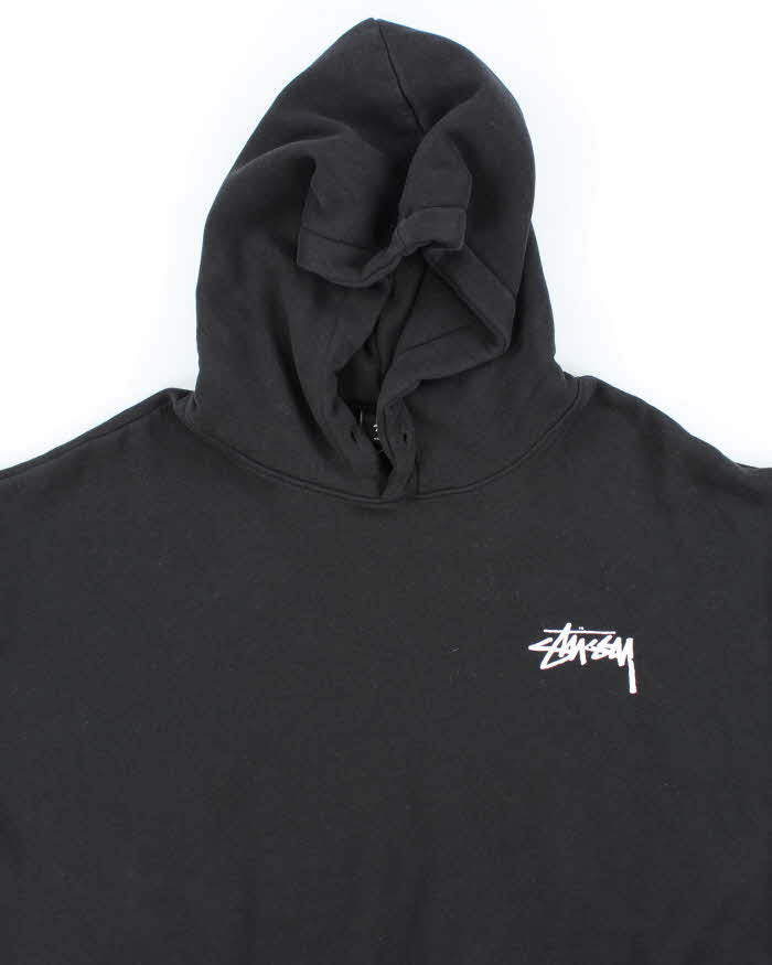 Vintage Stussy Black Hoodie - XL