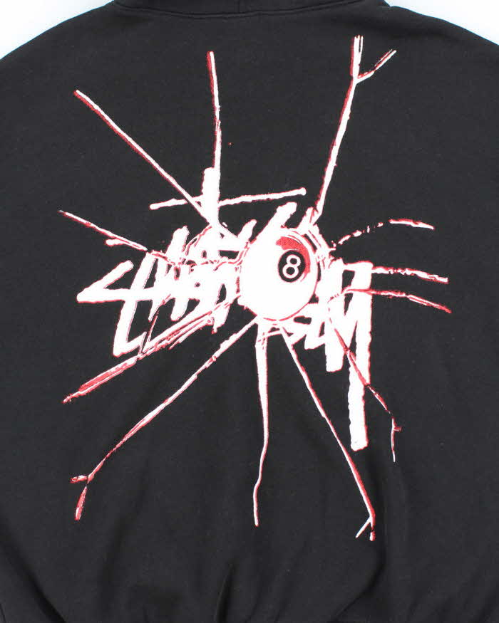 Vintage Stussy Black Hoodie - XL