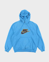 Vintage Y2K Nike Patch Spell Out Hoodie - M