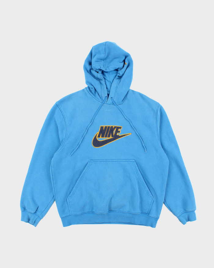 Vintage Y2K Nike Patch Spell Out Hoodie - M